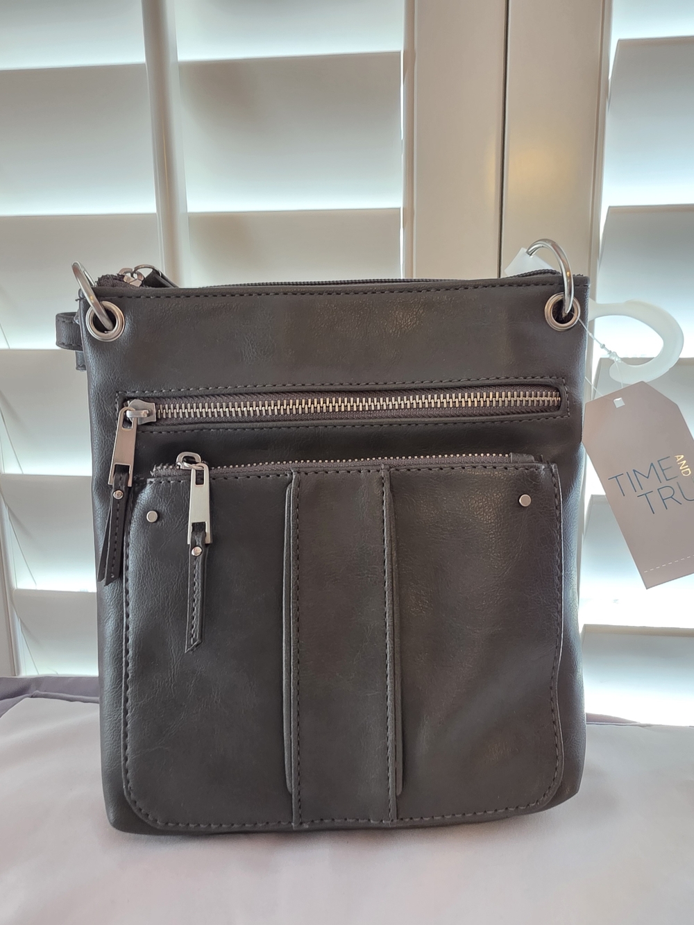 NWT Time and Tru Grey Crossbody Bag